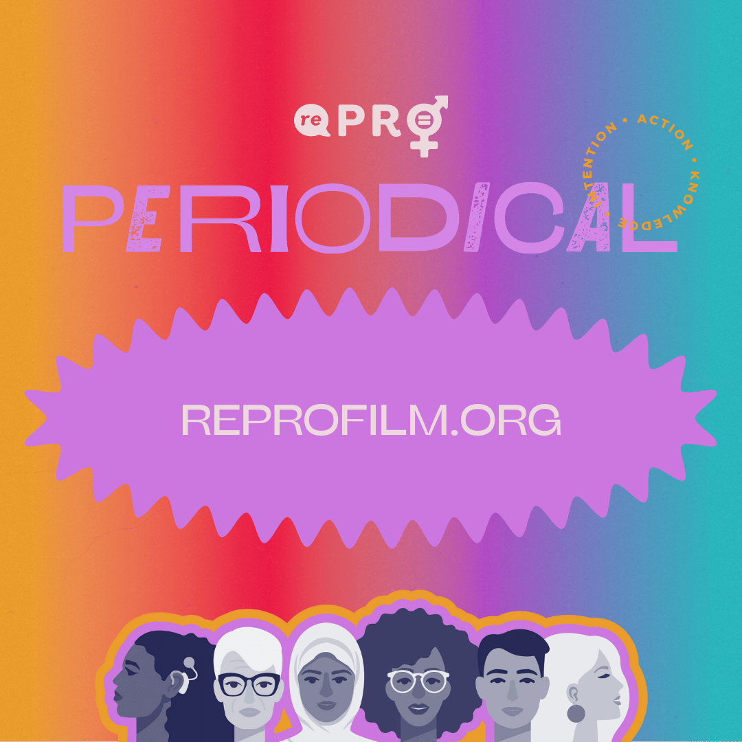 Periodical flyer with a bunch of people animated in it