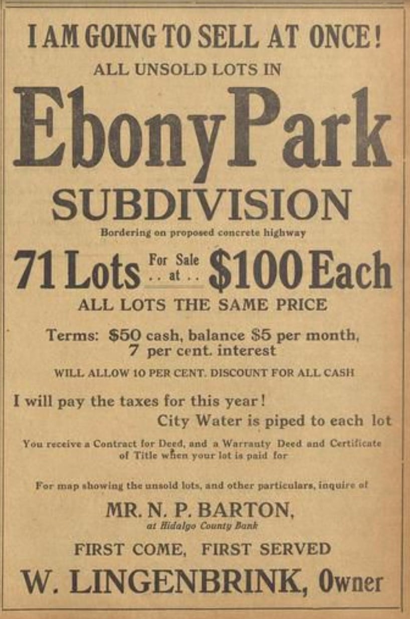 A flyer for land to purchase