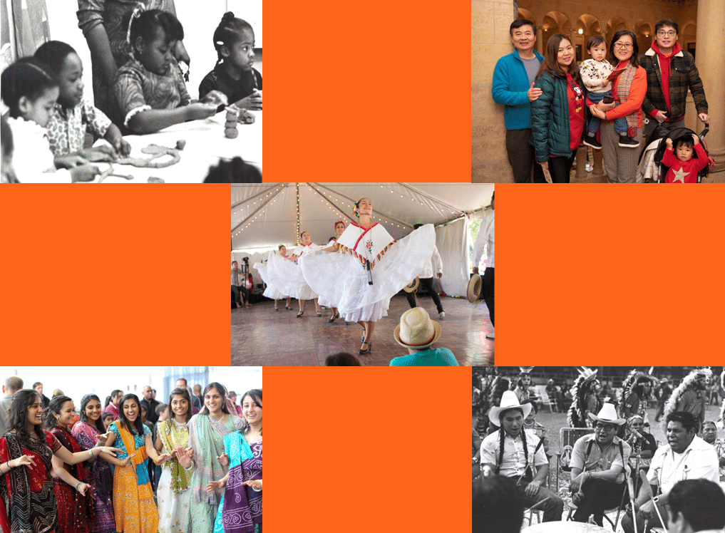 A collage of images associated with the project, "ansas City’s Culturally Diverse Communities and The Nelson-Atkins Museum of Art: Oral Histories"