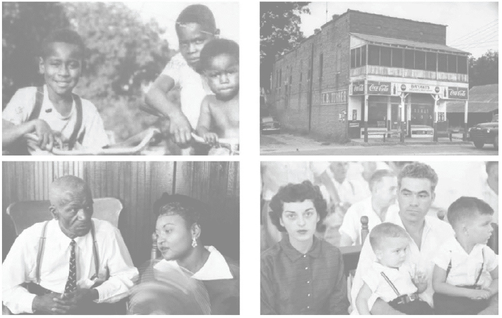 A collage of images related to the Emmett Till Memory Project