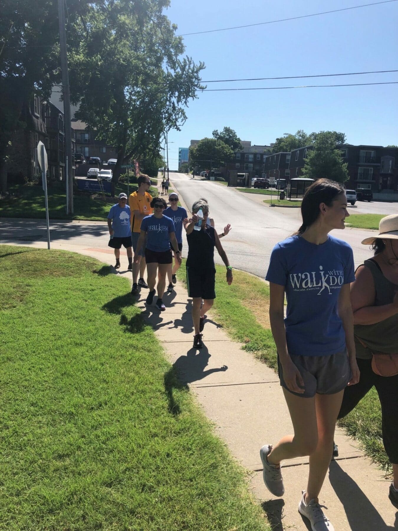 a group of people on a walk