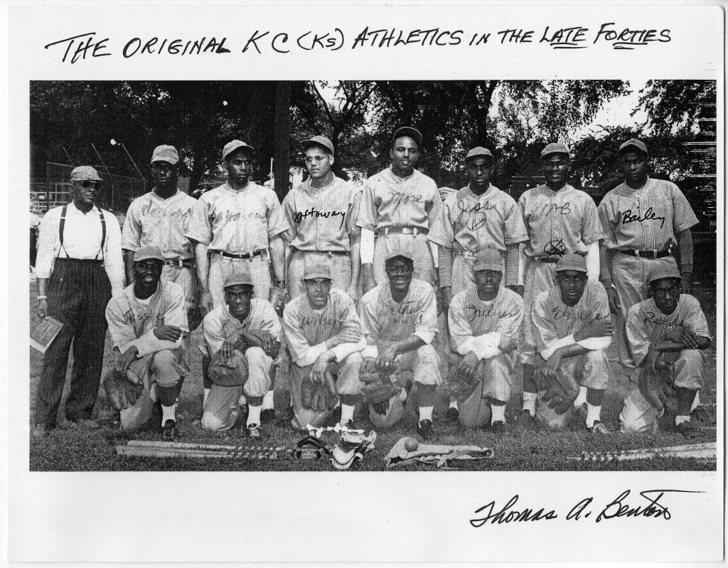 Black and white photo of a baseball team